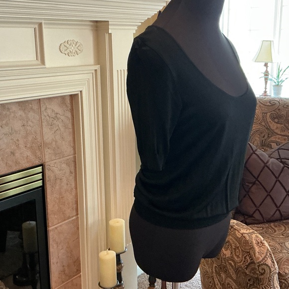 DOLCE & GABBANA Black Sheer 100% Viscose Scoop Neck Top - Size 6 (42) - Picture 3 of 12
